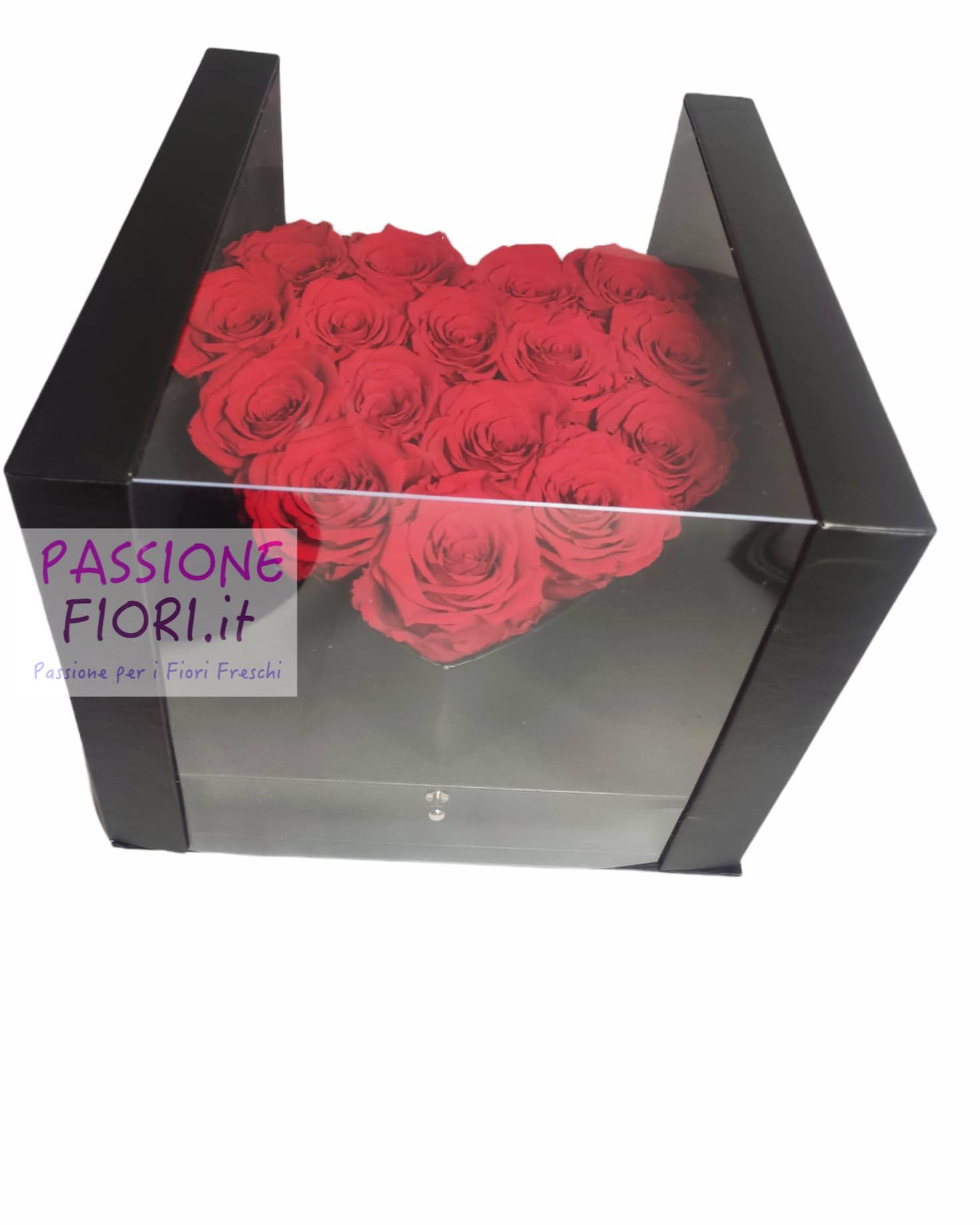 GLAMOUR BOUTIQUE Scatola Regalo A Cuore Con 16 Rose Eterne Rosa E Sciarpa - Regalo Romantico Per Lei, Mamma, Anniversario